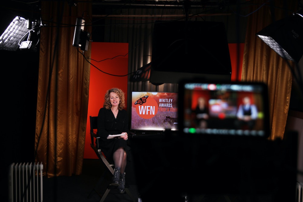 WFN Ambassador, Kate Humble, in rehearsal for at the 2020 Whitley Awards