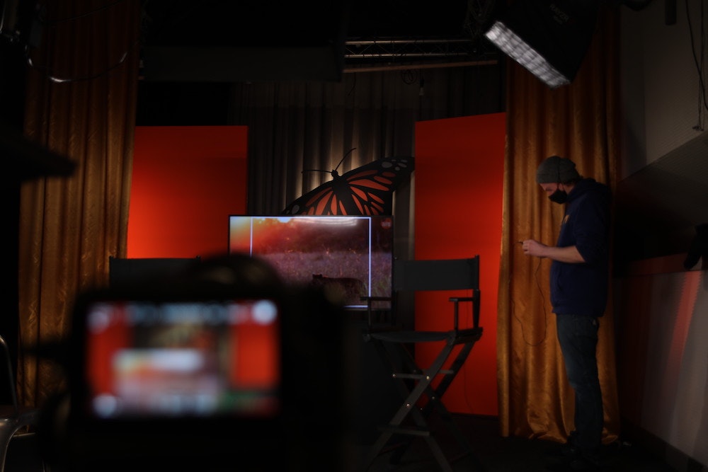 Setting up the live studio