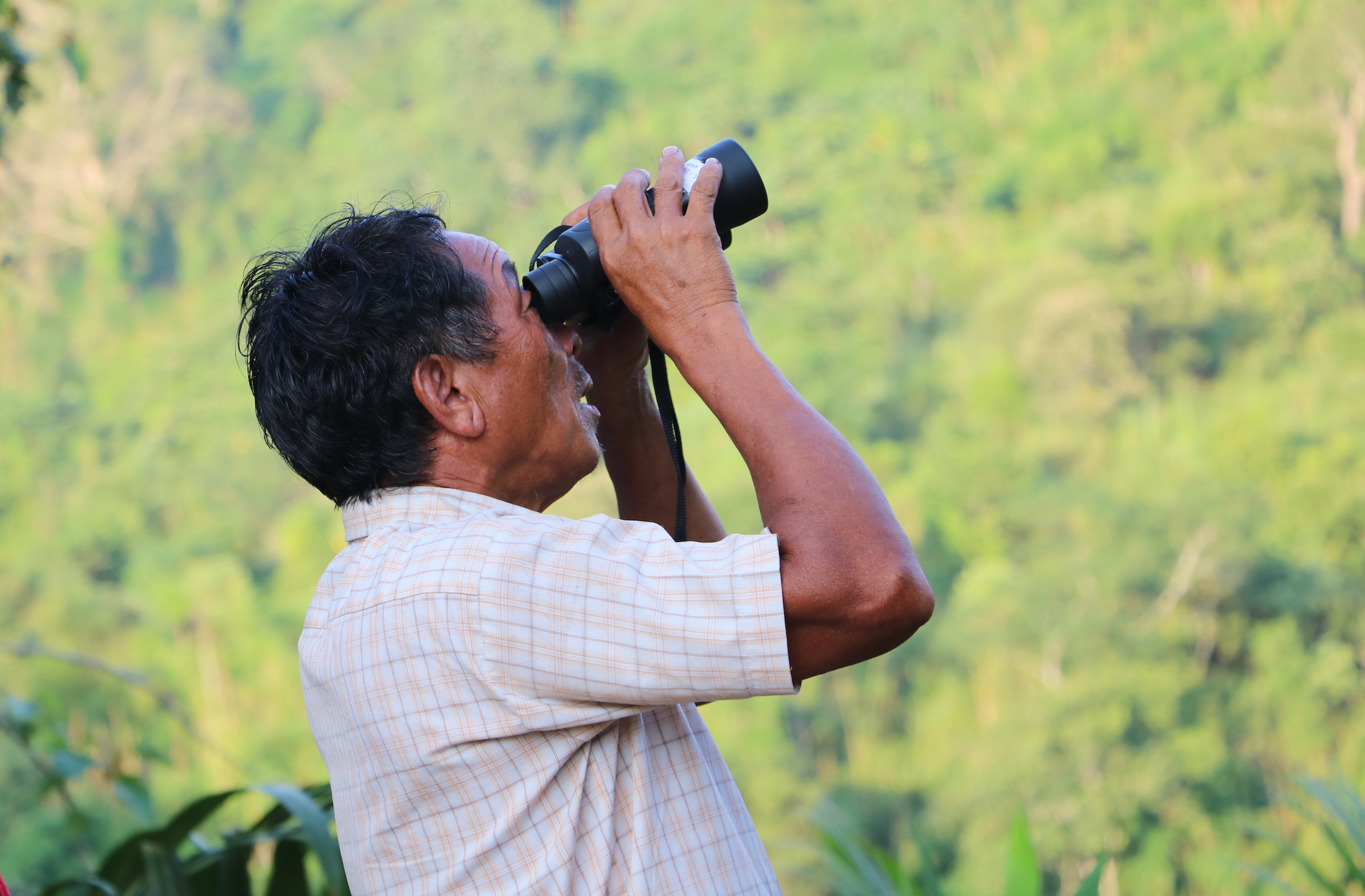 Birdwatching with members of the community
