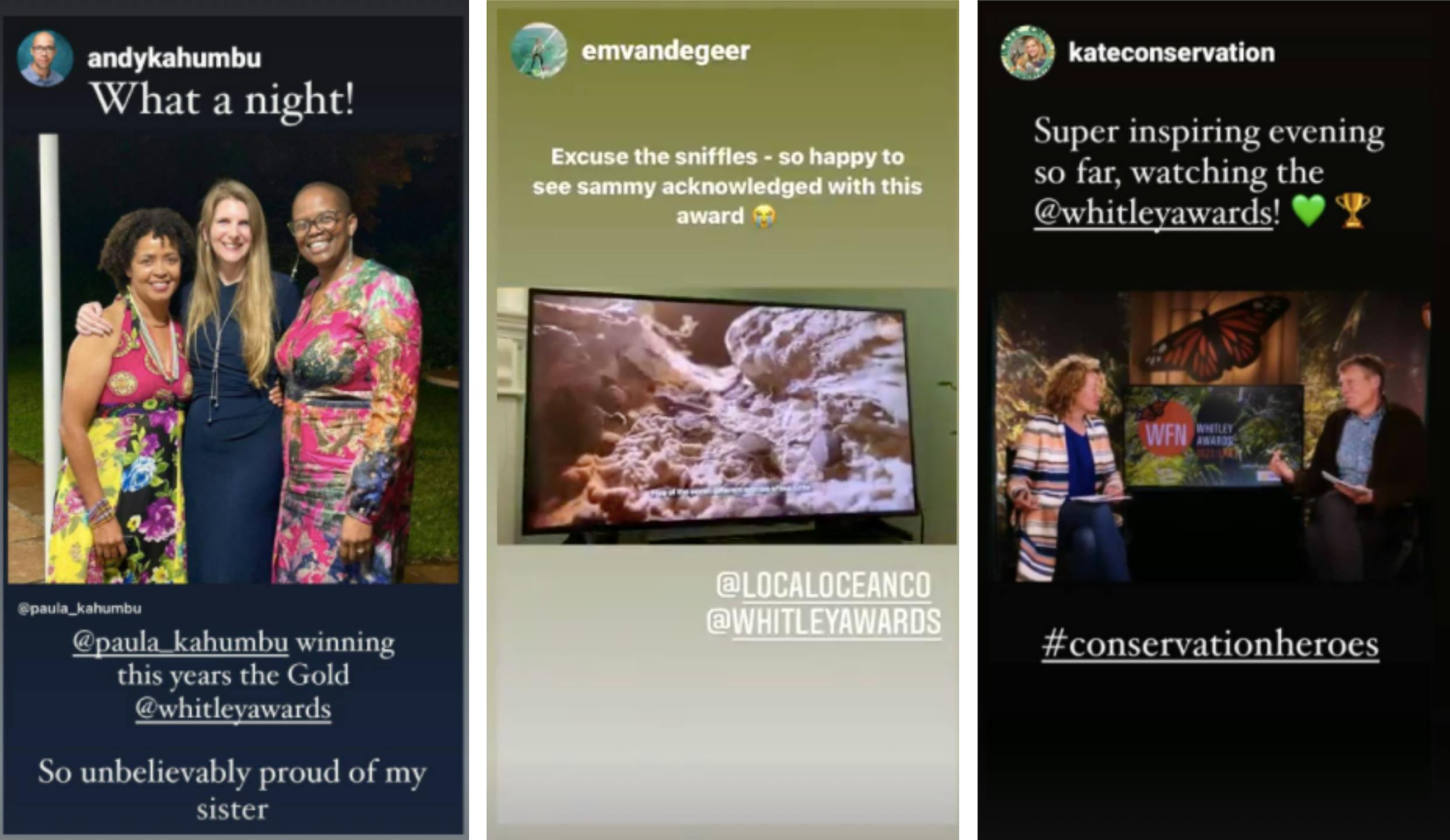 Reactions to the 2021 Whitley Awards