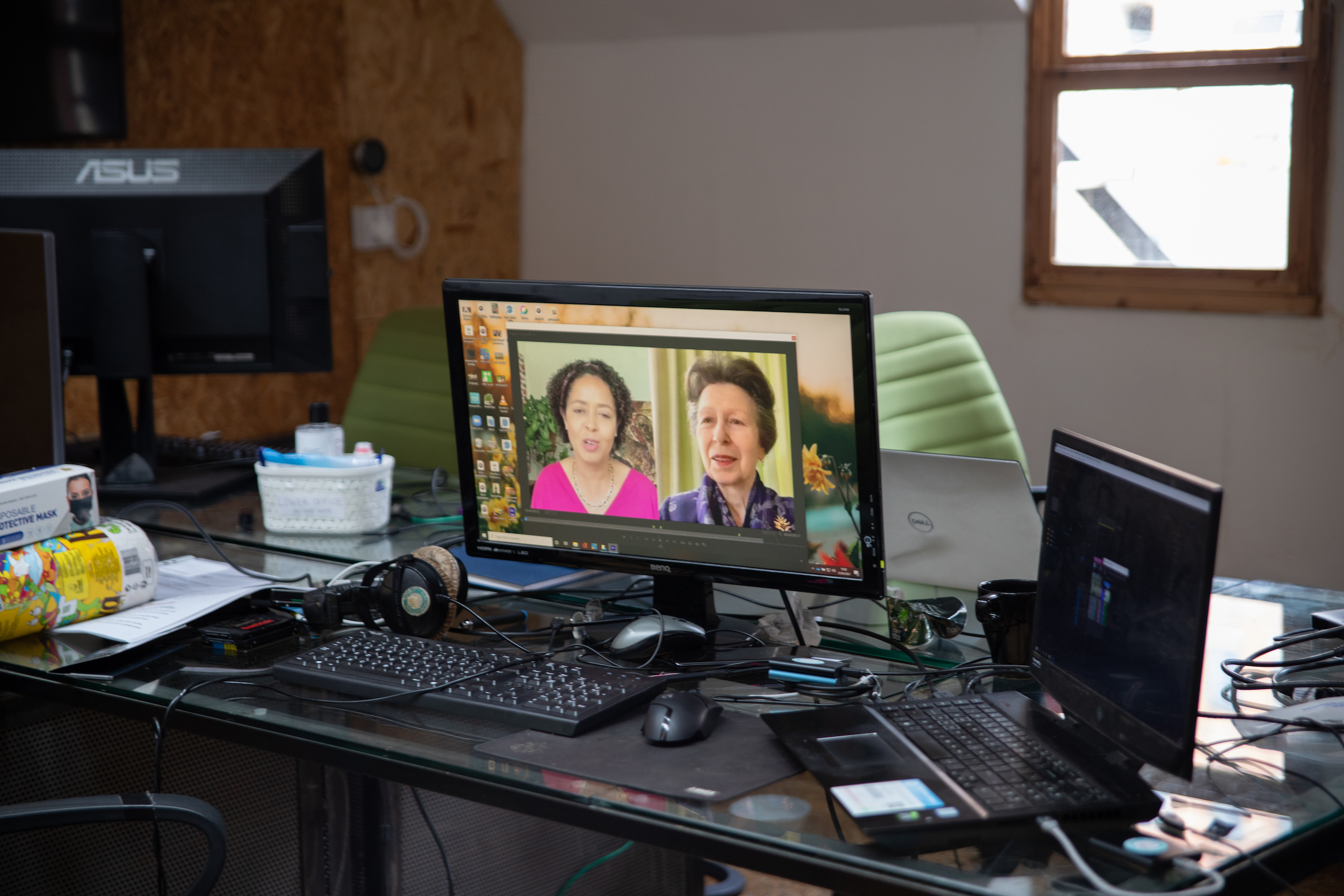 Recording a Zoom conversation between 2021 Whitley Gold Award winner, Paula Kahumbu, and charity Patron, HRH The Princess Royal
