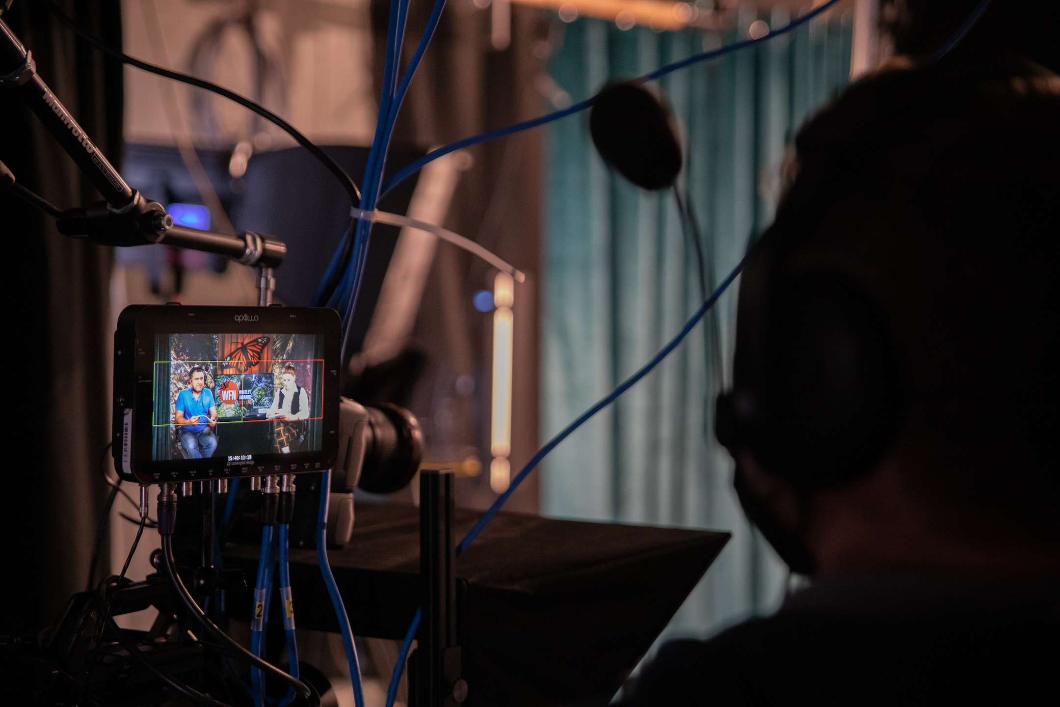 Behind the scenes on set