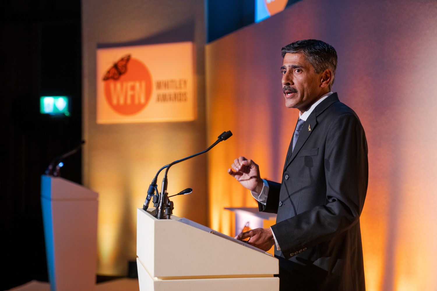 Whitley Gold Award winner, Charudutt Mishra, gave a keynote speech