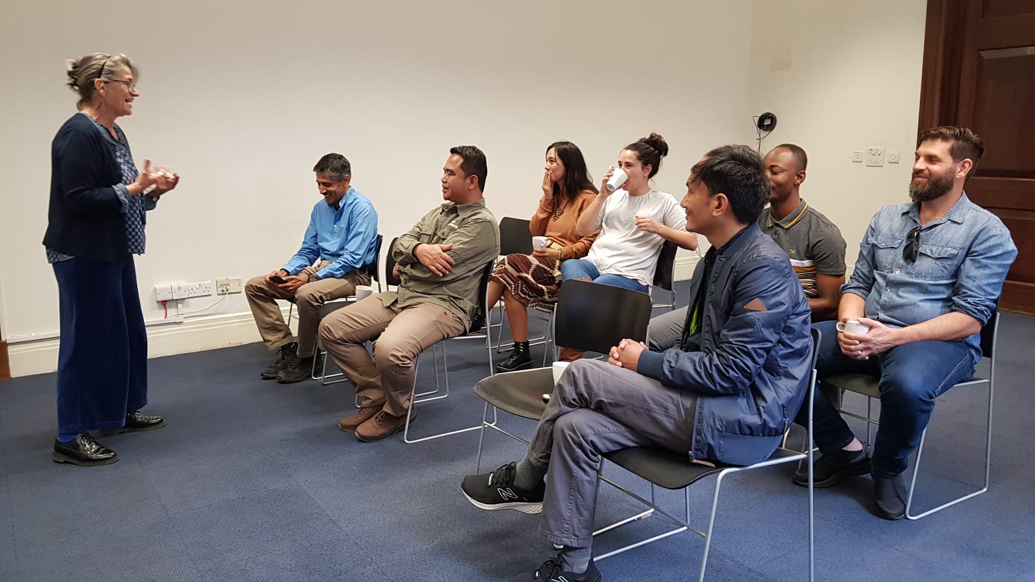 On Wednesday morning the winners received speech coaching from our partner Caroline Black &amp; Associates, ahead of taking to the stage during the Whitley Awards ceremony that evening.