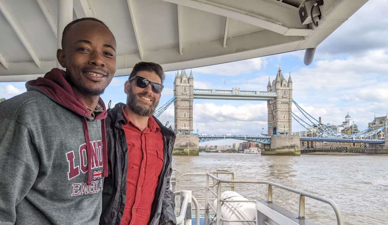 We squeezed in some sight-seeing along the River Thames on our way home.
