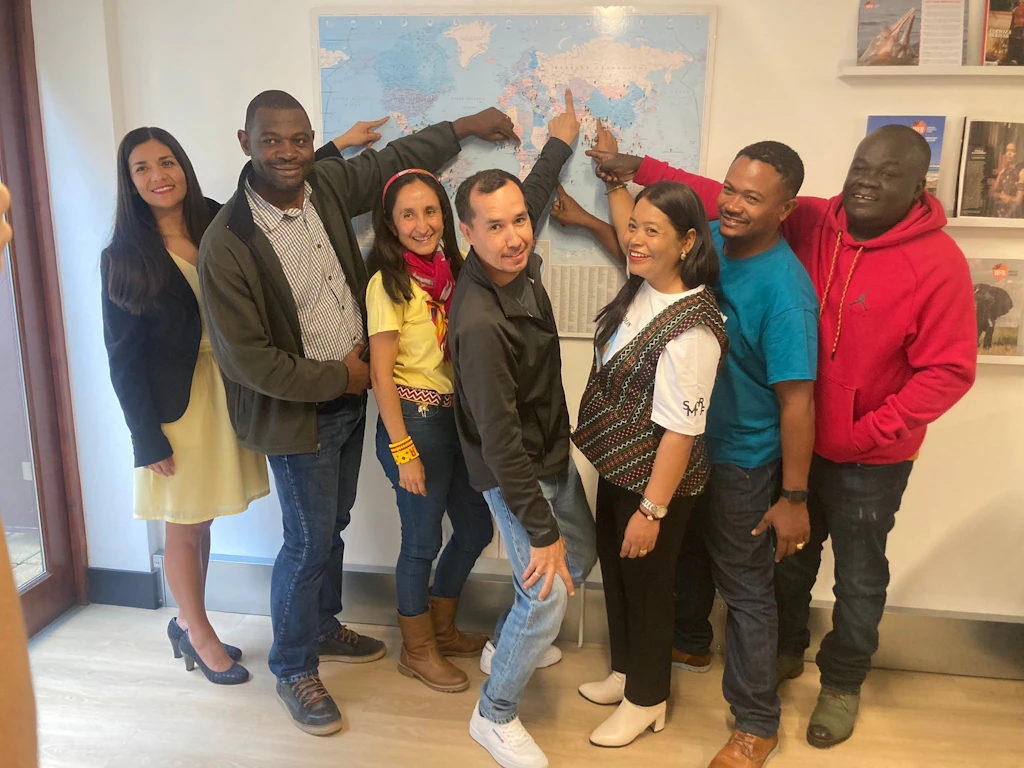 (From left to right above) Yuliana, Serge, Shivani, Albert, Tulshi, Mamy and Leonard
