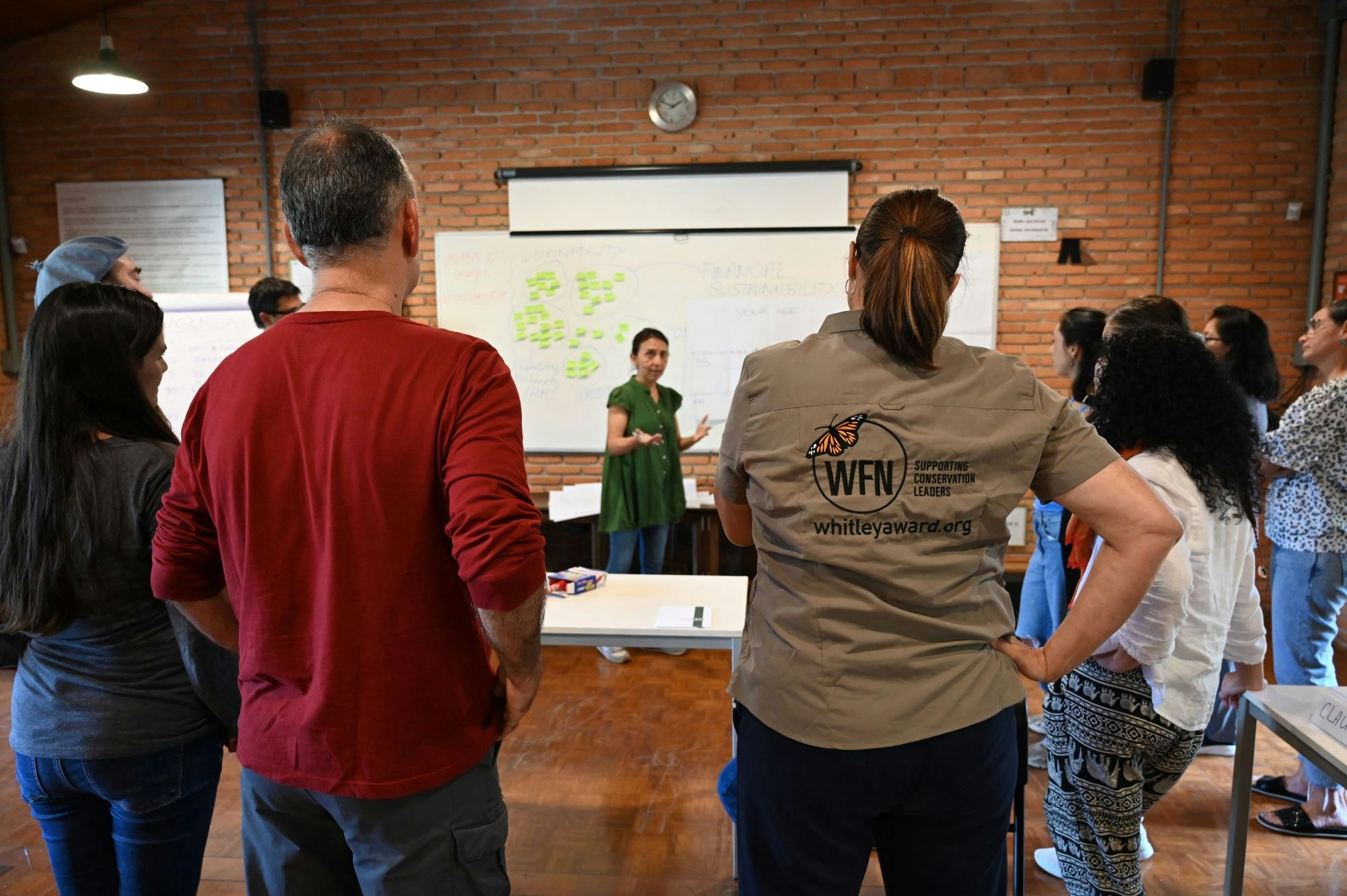 2017 Whitley Award winner Ximena Velez-Liendo leads a workshop on Nature positive livelihoods for fellow Whitley alumni