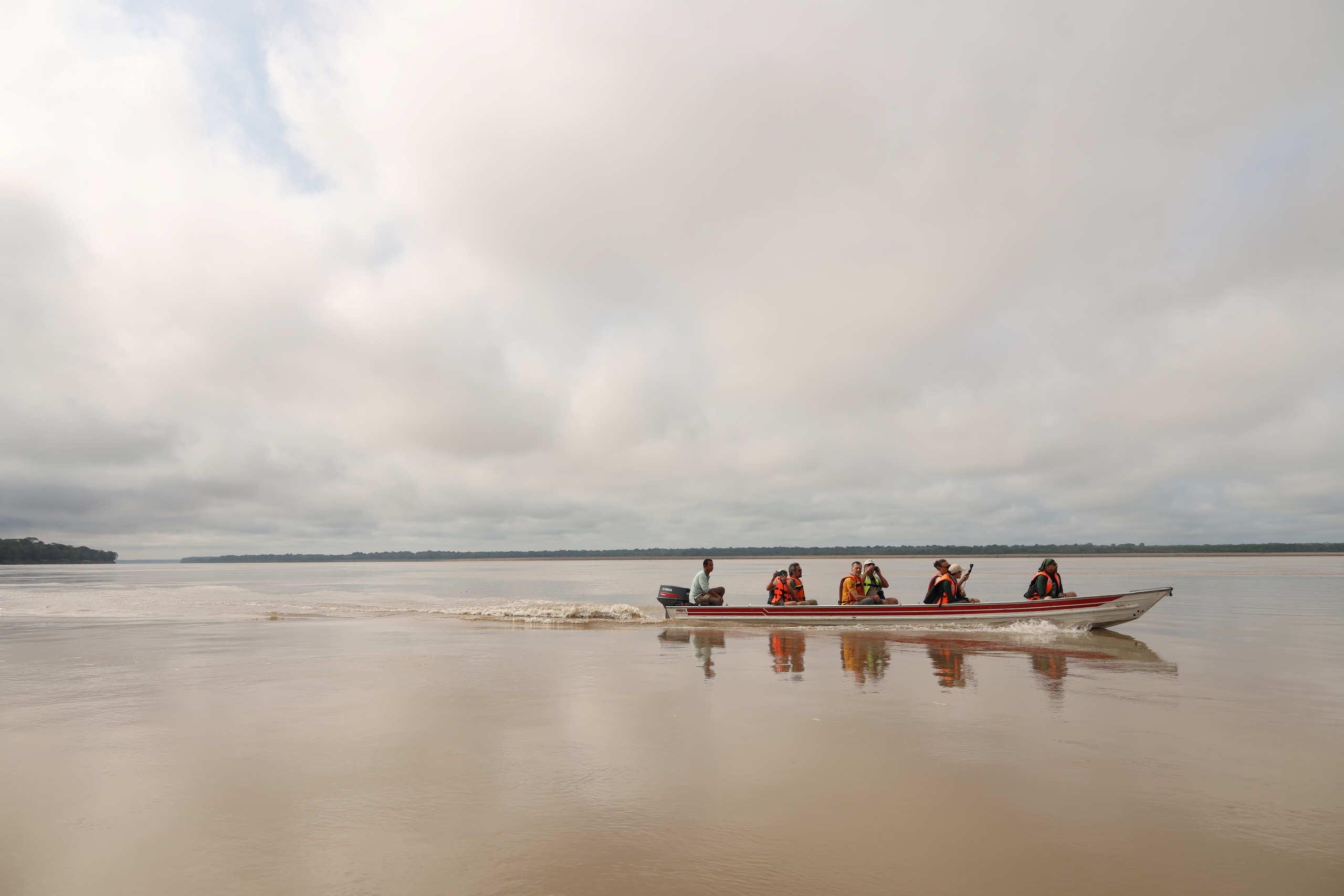 Whitley Award winners on a field visit to see pink river dolphins in the Amazon